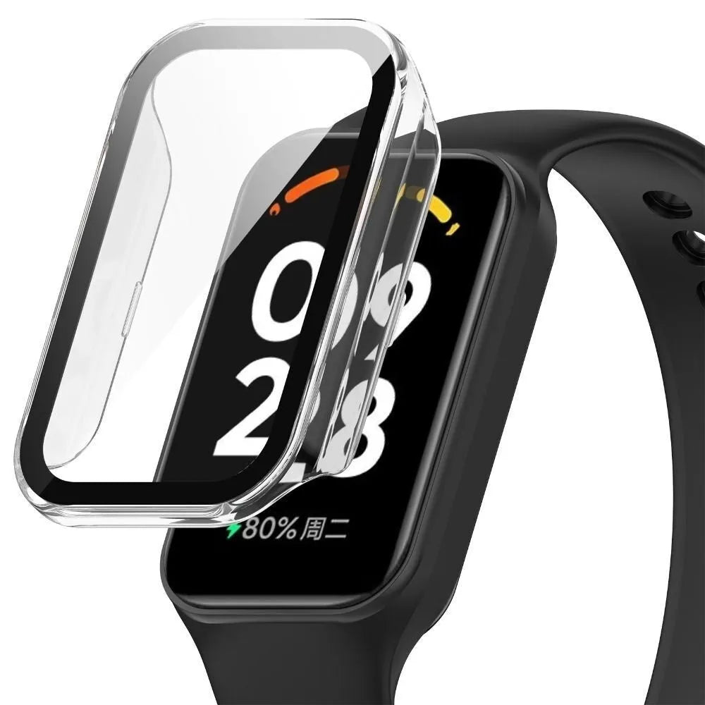 Xiaomi Smart Band 8 Active PC case met glas (transparant)