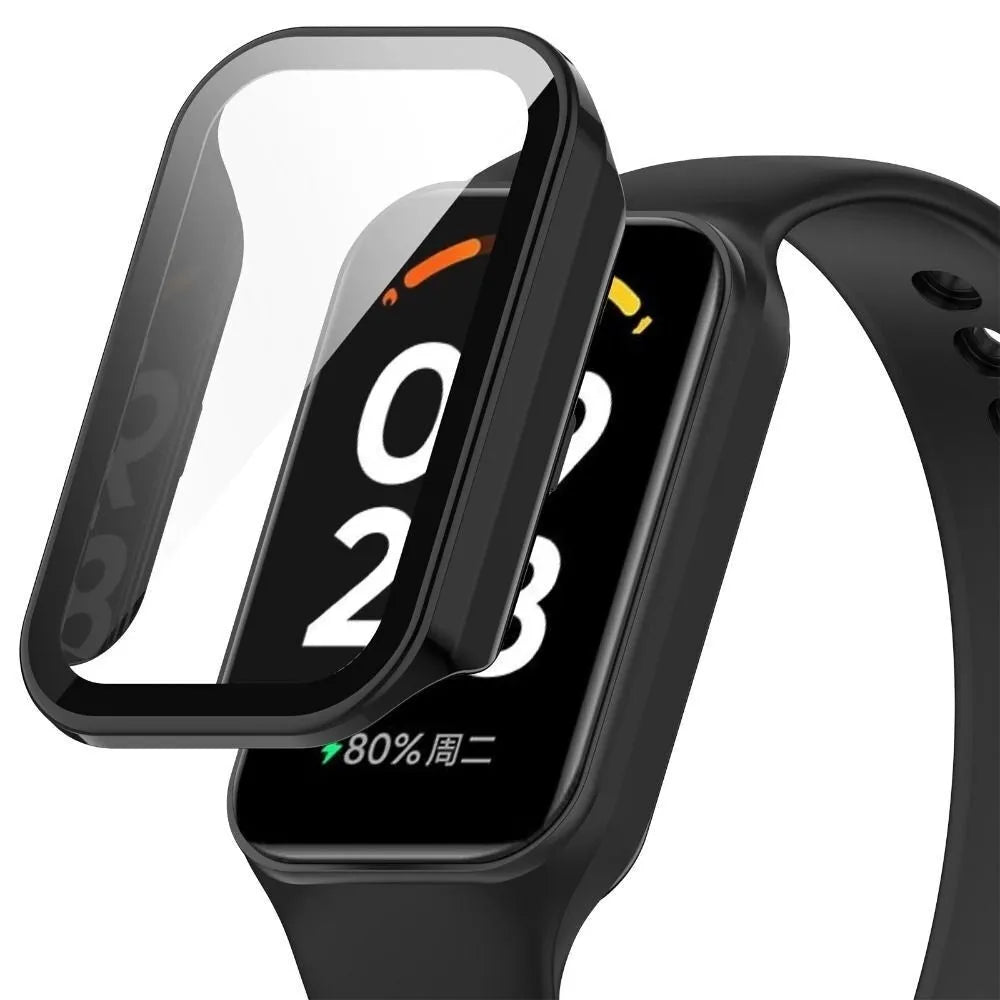 Xiaomi Smart Band 8 Active PC case met glas (zwart) 