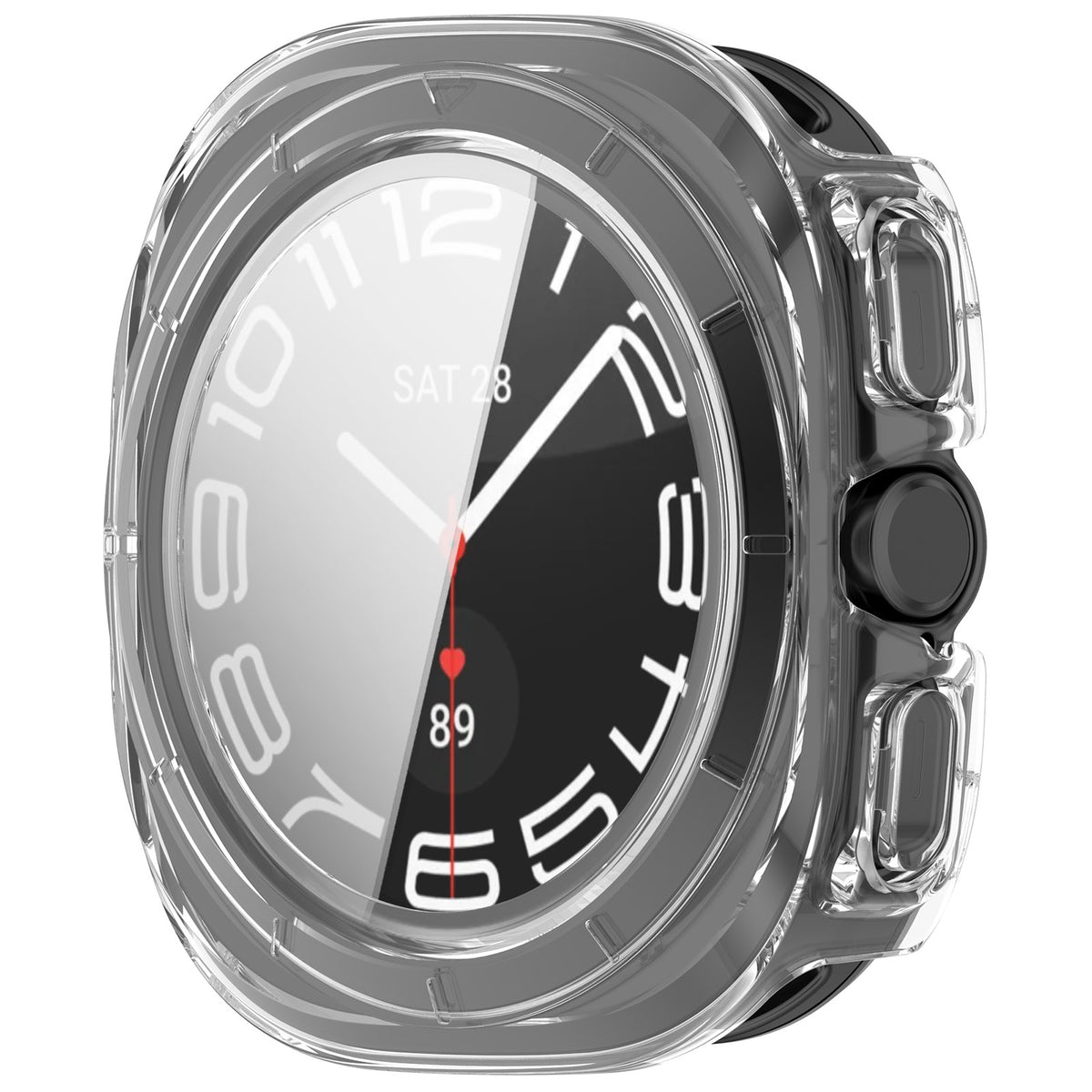 Samsung Galaxy Watch Ultra 2 PC case met glas (transparant)