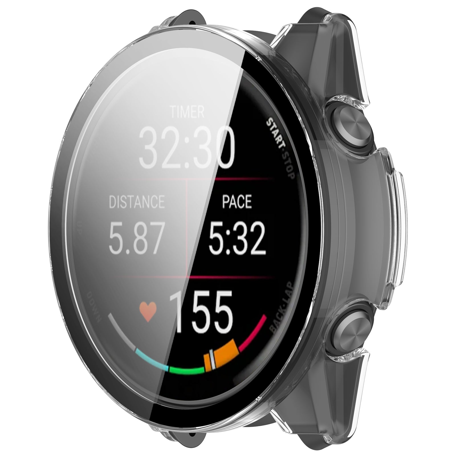 Garmin Forerunner 170 hard case met glas (transparant)