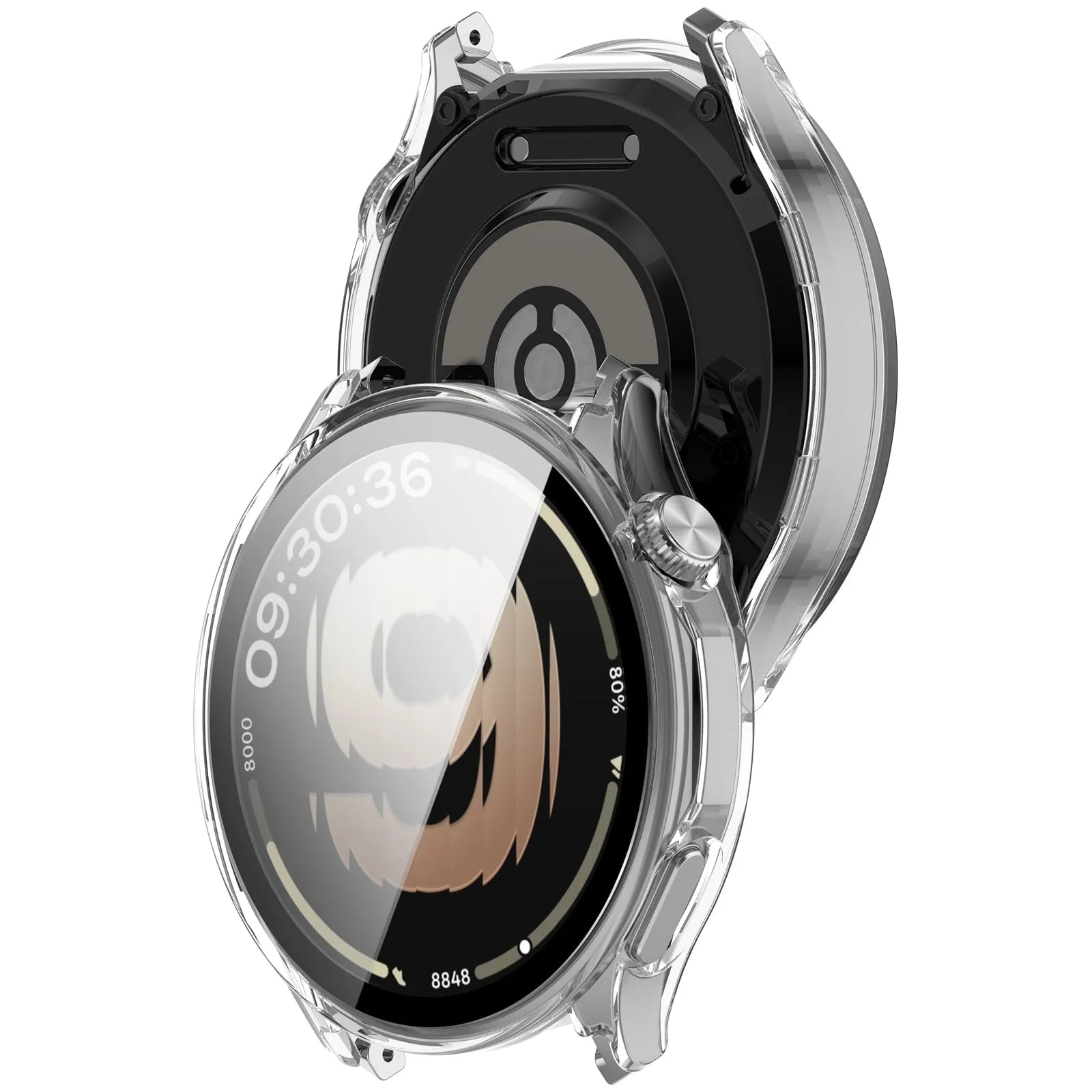 Oppo Watch S hard case met glas (transparant)