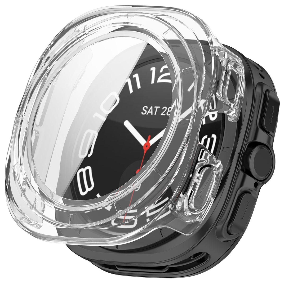 Samsung Galaxy Watch Ultra 2 PC case met glas (transparant)