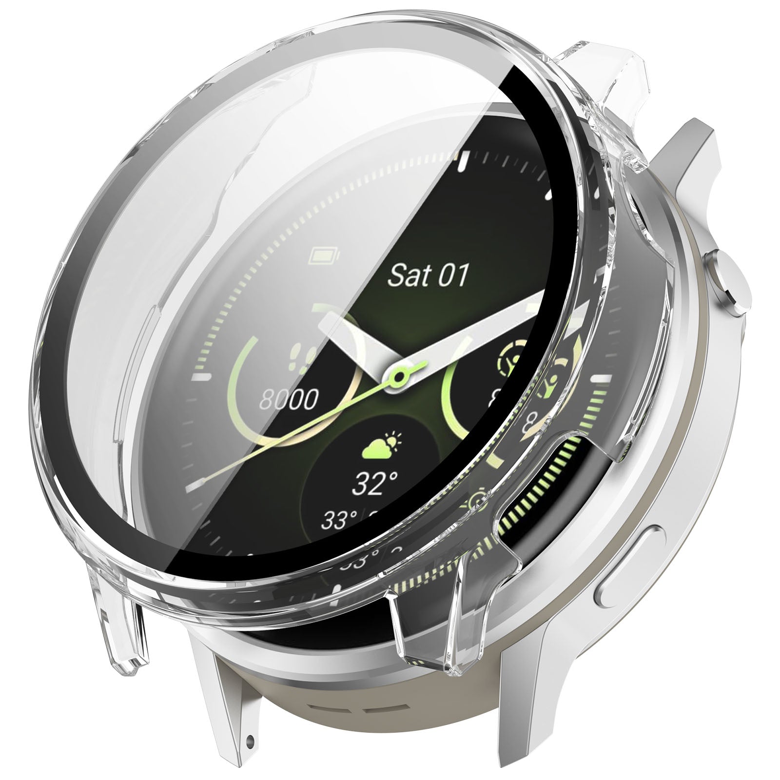 Garmin Venu 4 - 45mm hard case met glas (zwart)