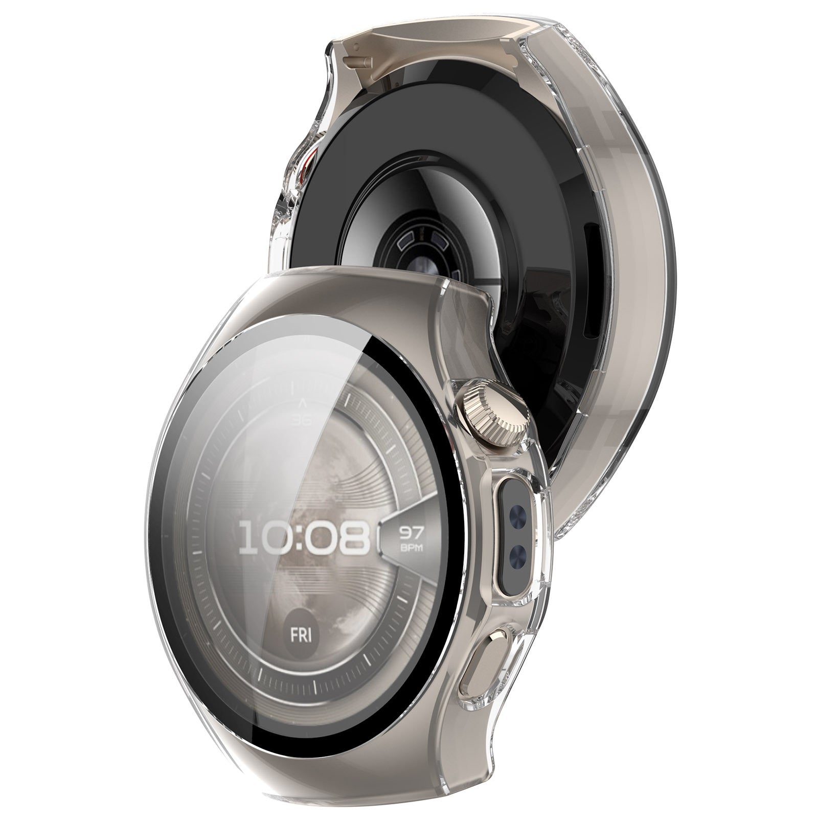 Huawei Watch 5 - 42mm hard case met glas (transparant)