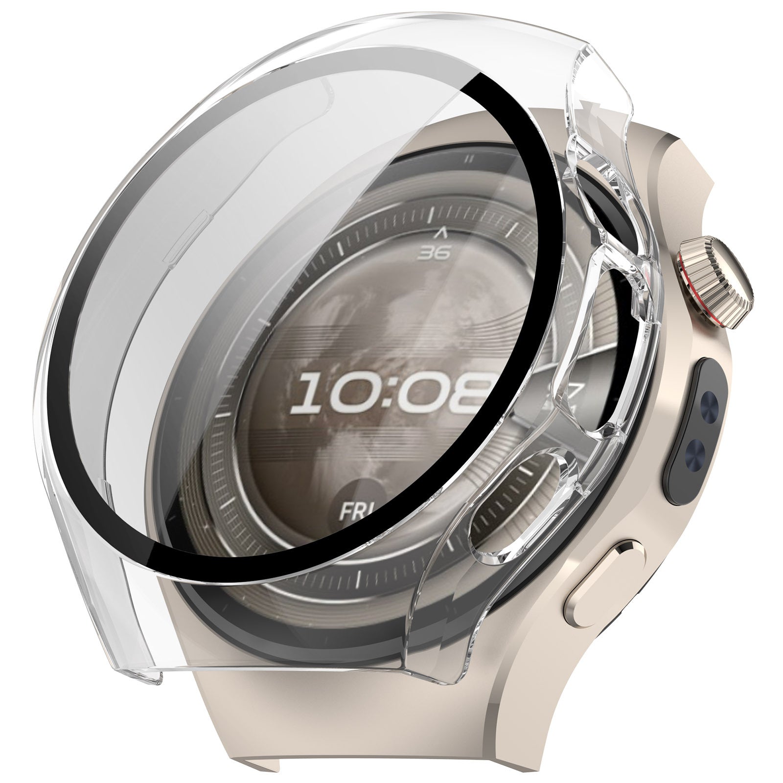 Huawei Watch 5 - 42mm hard case met glas (transparant)