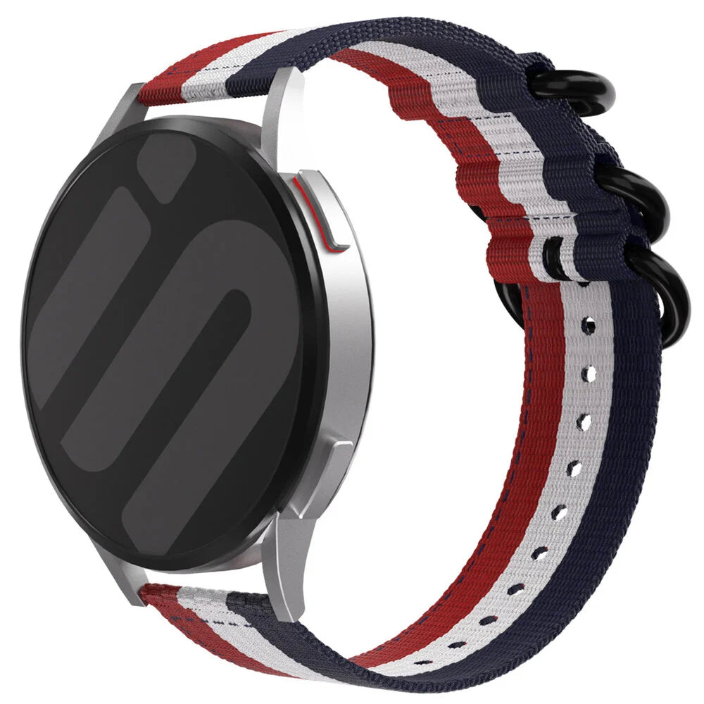 Samsung Galaxy Watch 4 - 40mm nylon gesp band (3-kleurig) 