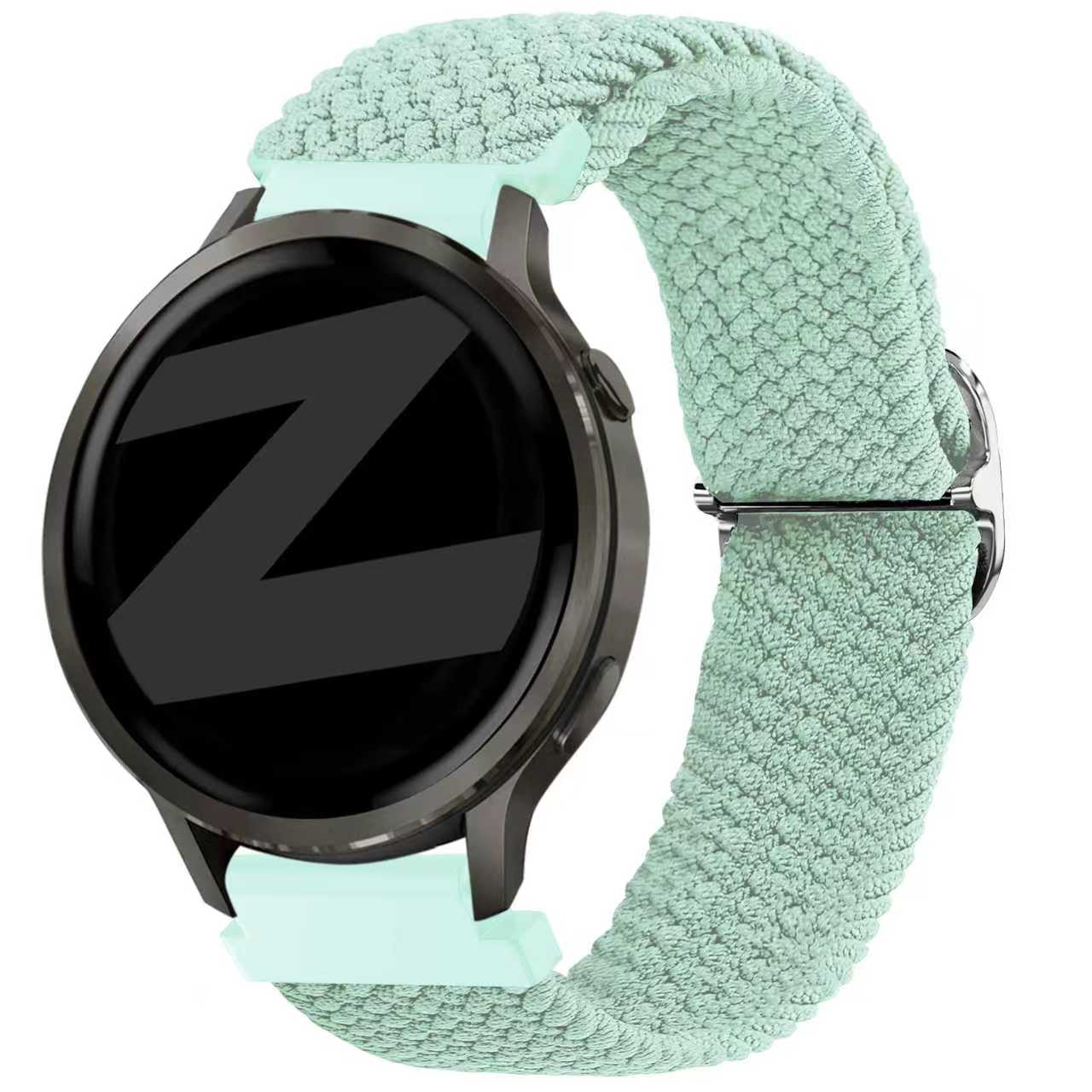 Bandz Garmin Vivomove 3s verstelbare nylon band (turquoise)