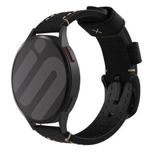 Fossil Gen 6 - 42mm genuine leren band (zwart)