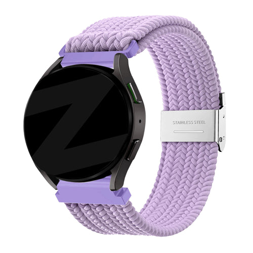 Bandz Garmin Vivomove Style gevlochten nylon band (lichtpaars)