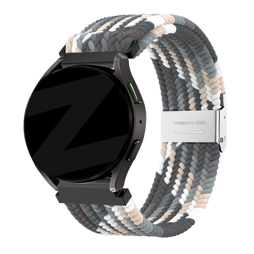 Bandz Garmin Approach S12 gevlochten nylon band (zwart mix)