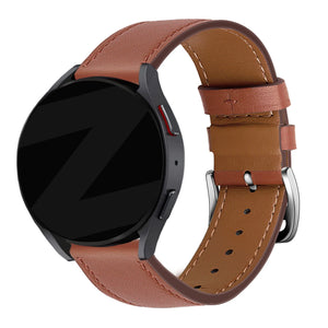 Bandz Amazfit Balance 2 Leather Strap 'Deluxe' (Brown)