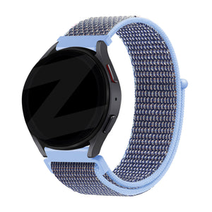 Bandz Garmin Vivomove Style nylon loop band (azure blauw)