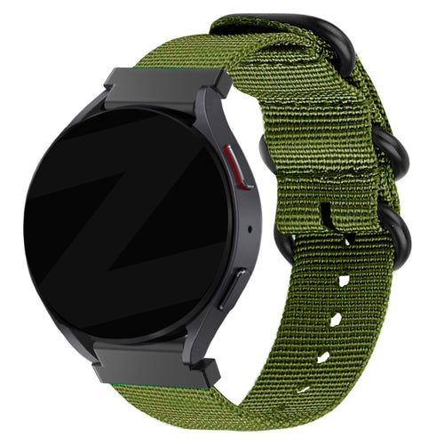 Bandz Huawei Watch GT 7 - 46mm nylon band met gesp (groen)