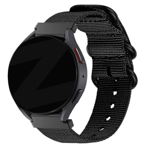 Bandz Garmin Vivomove Style Buckled Nylon Strap (Black)