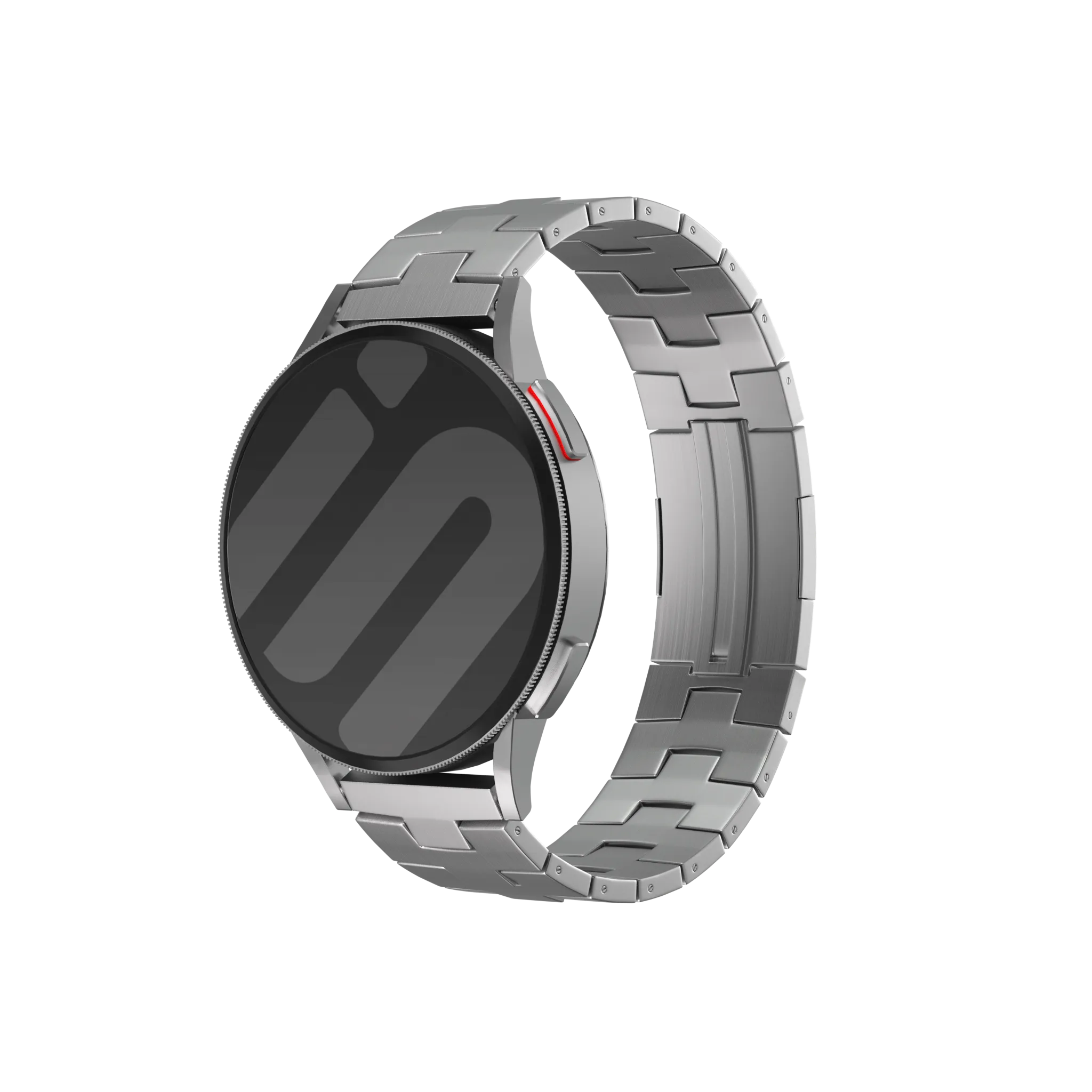Amazfit Bip 6 titanium grain band (platte sluiting) (zilver)