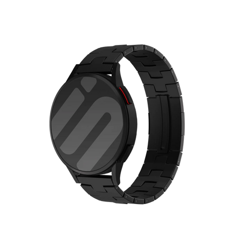 Amazfit Active Max titanium grain band (platte sluiting) (zwart)