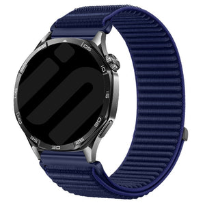 Huawei Watch GT 3 Pro 46mm wave nylon band (donkerblauw)
