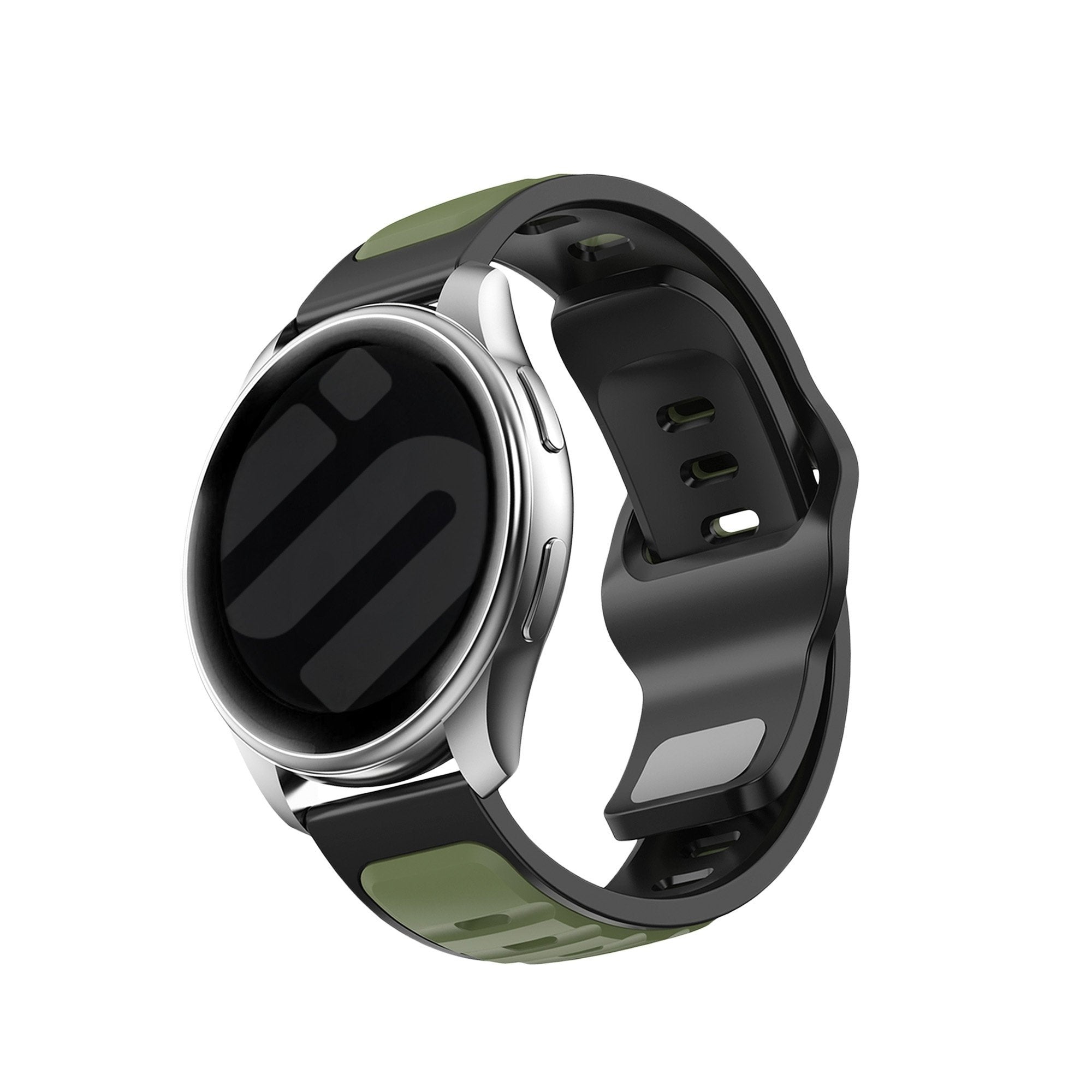 Amazfit Balance 2 outdoor duo siliconen bandje (groen/zwart)