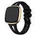 Fitbit Versa 4 luxe siliconen bandje (zwart)