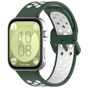 Huawei Watch Fit 4 Pro sport bandje (groen/wit)
