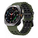 Samsung Galaxy Watch Ultra wave siliconen bandje (groen/zwart) 