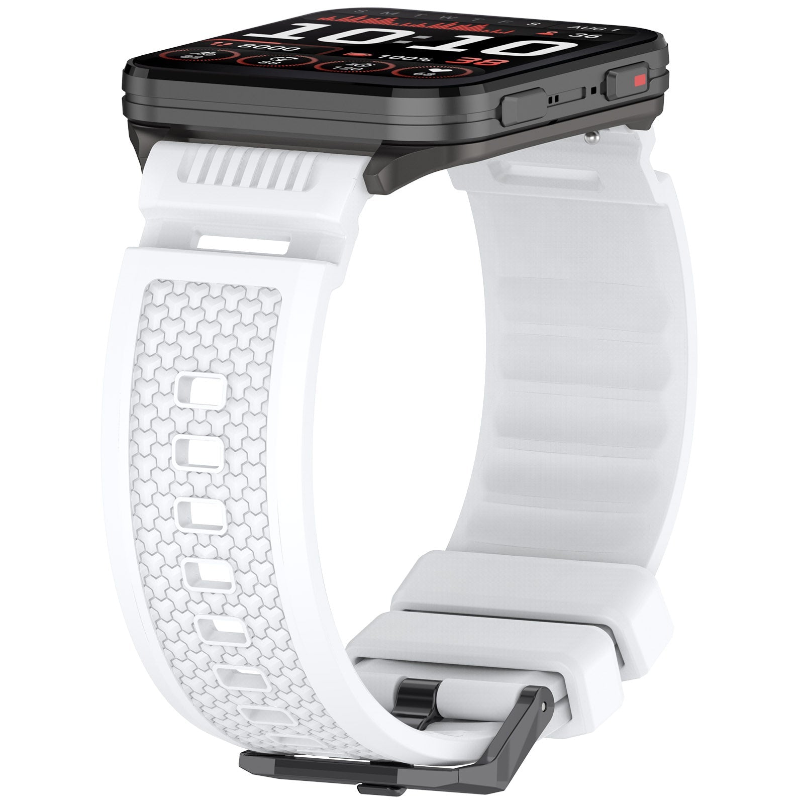 Coros Apex 4 - 46mm siliconen bandje (wit)
