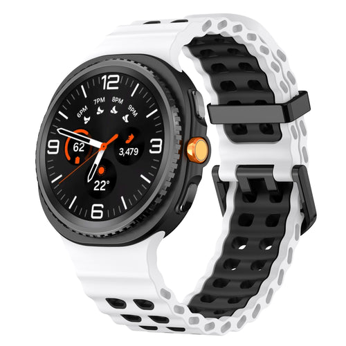 Samsung Galaxy Watch 8 - 44mm Ocean bandje (wit/zwart)