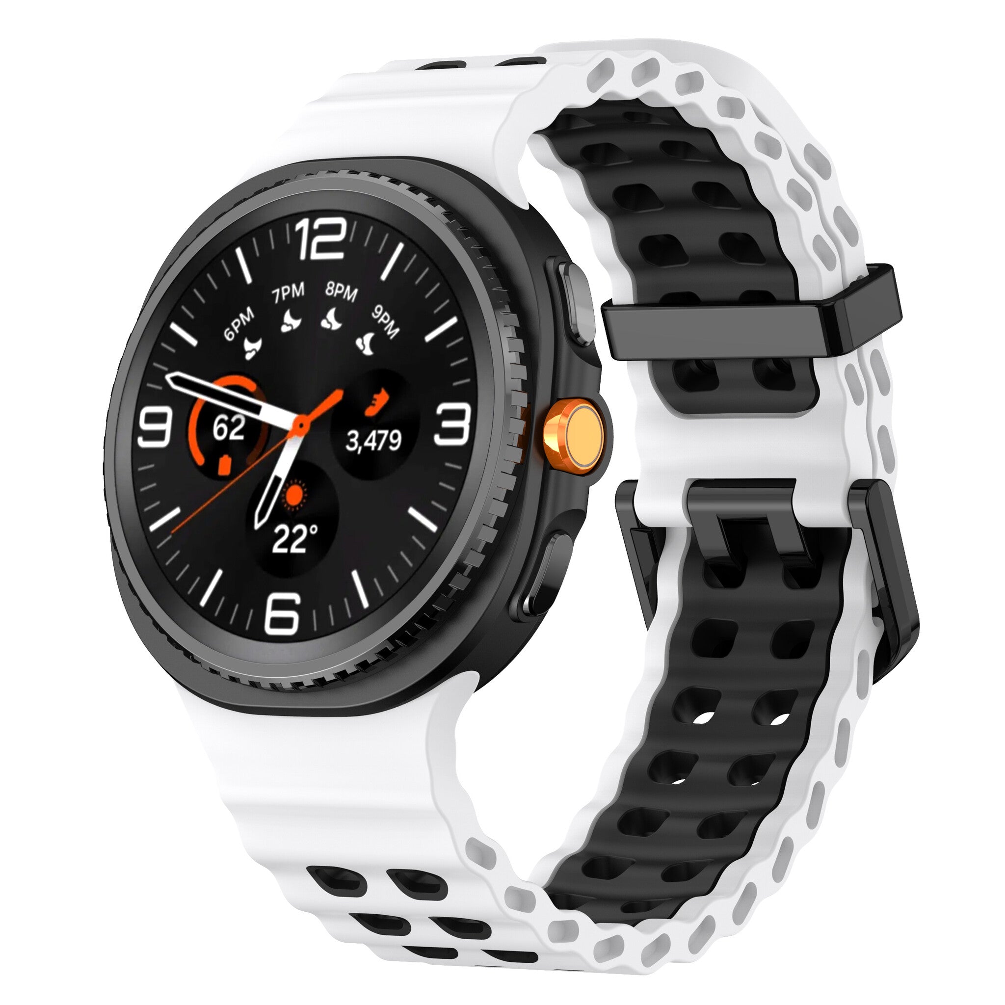 Samsung Galaxy Watch 8 - 44mm Ocean bandje (wit/zwart)