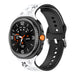 Samsung Galaxy Watch 9 - 44mm Flower siliconen band (zwart/wit)