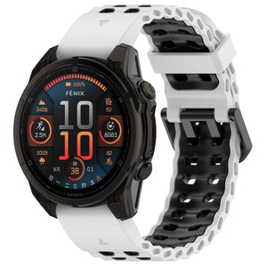 Garmin Quatix 3 / 6x / 7x Solar wave sport band (wit/zwart)