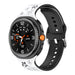 Samsung Galaxy Watch 8 - 44mm flower silicone band (wit/zwart)