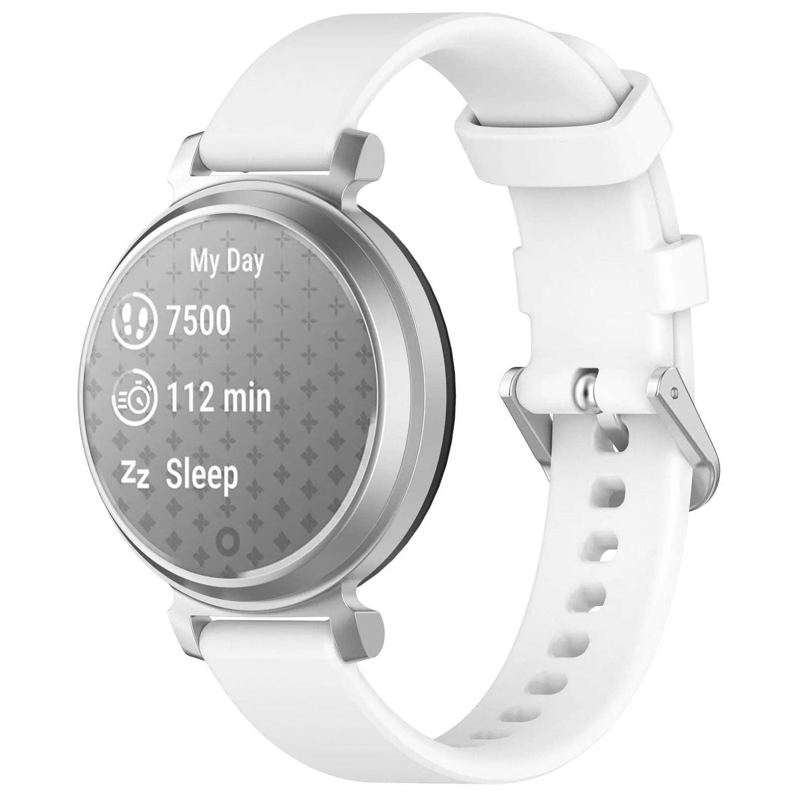 Pebble Round 2 - 14mm siliconen classic bandje (wit)