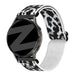 Bandz Garmin Venu 2s Elastische nylon band (white leopard)