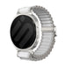 Samsung Galaxy Watch 9 - 44mm outdoor nylon band met P-buckle (wit met zilver)