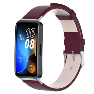 Huawei Band 10 leren bandje (wijnrood)