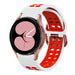 Samsung Galaxy Watch 4 44mm Squared Sport Strap (White/Red)