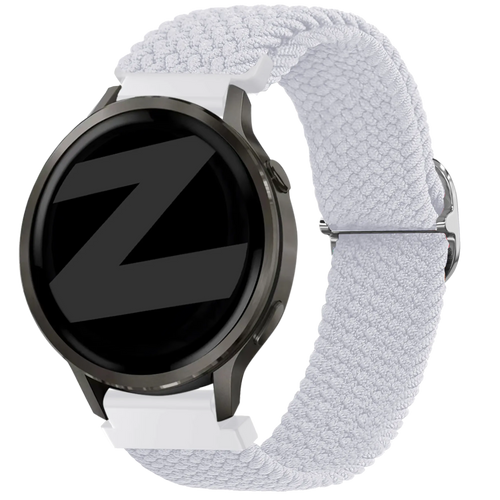 Bandz Garmin Forerunner 265s verstelbare nylon band (wit)
