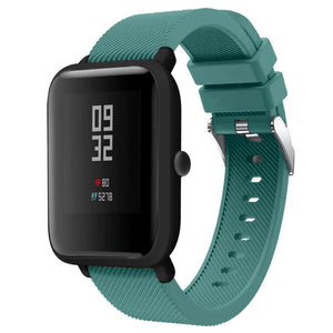 Twill Silicone Strap, on a watch, 3/4 front view