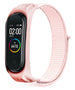 Xiaomi Mi Band 5 / 6 nylon bandje (lichtroze)