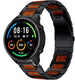 Xiaomi Mi Watch houten/stalen band (zwart)