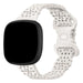 Fitbit Versa 4 siliconen bandje met patroon (zand roze)