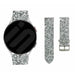 Samsung Galaxy Watch 7 - 44mm leren glitter bandje (zilver)
