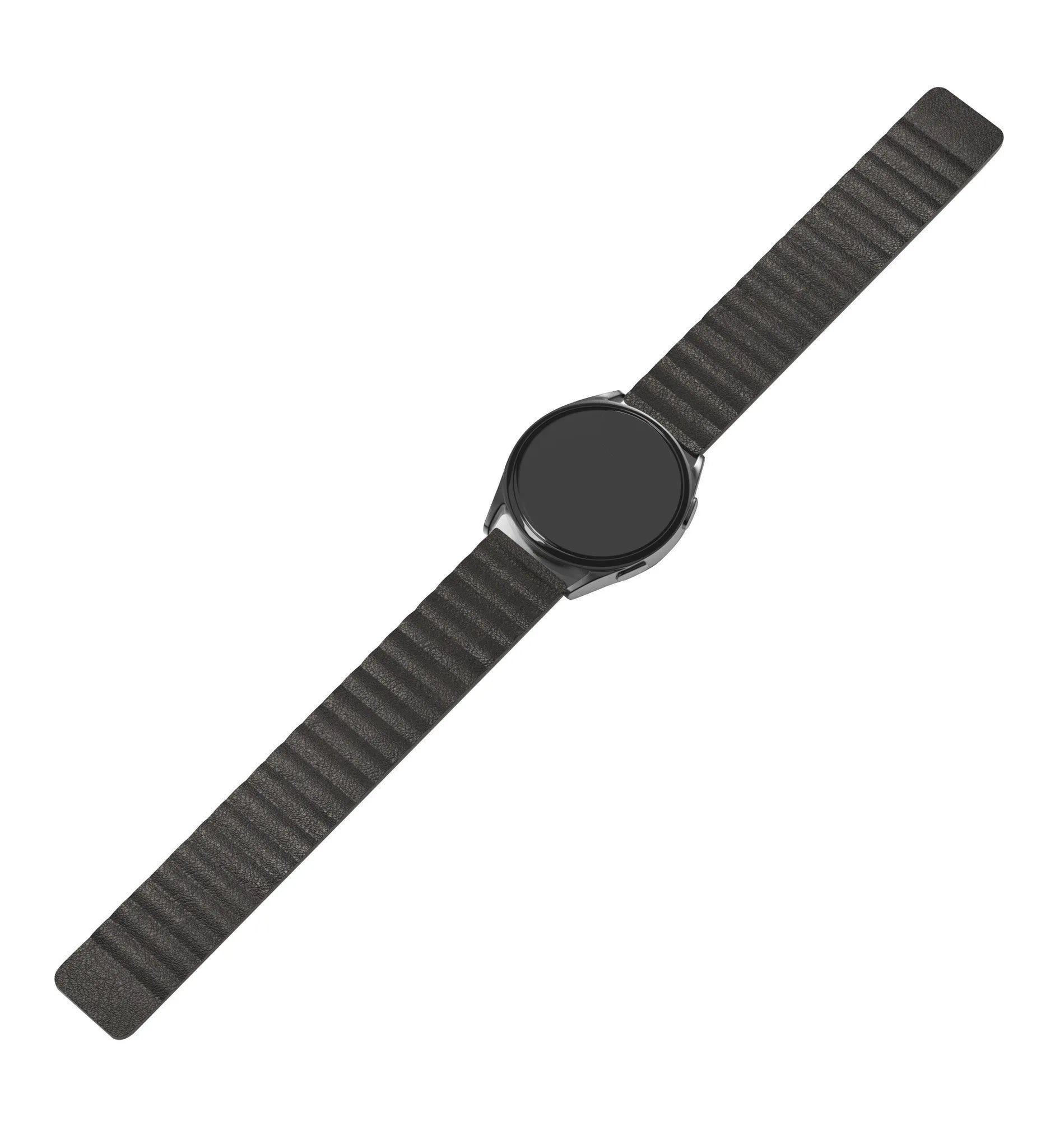 Oppo Watch S leren loop bandje (zwart)