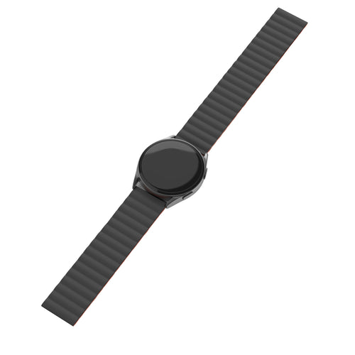 Amazfit Balance 2 magnetisch siliconen bandje (zwart/oranje)