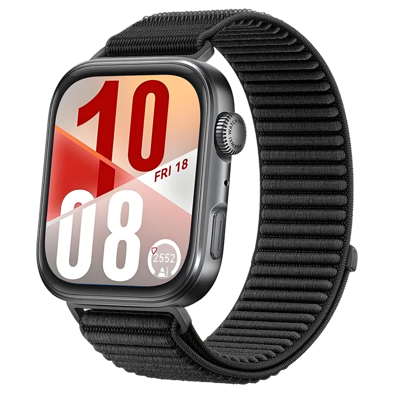Huawei Watch Fit 5 nylon wave bandje (zwart)