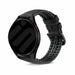 Samsung Galaxy Watch FE siliconen / leren bandje  (zwart)