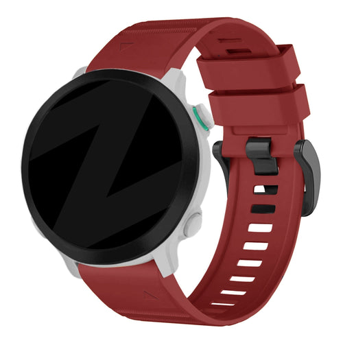 Bandz Garmin Instinct 2 Buckled Silicone Strap (Red)