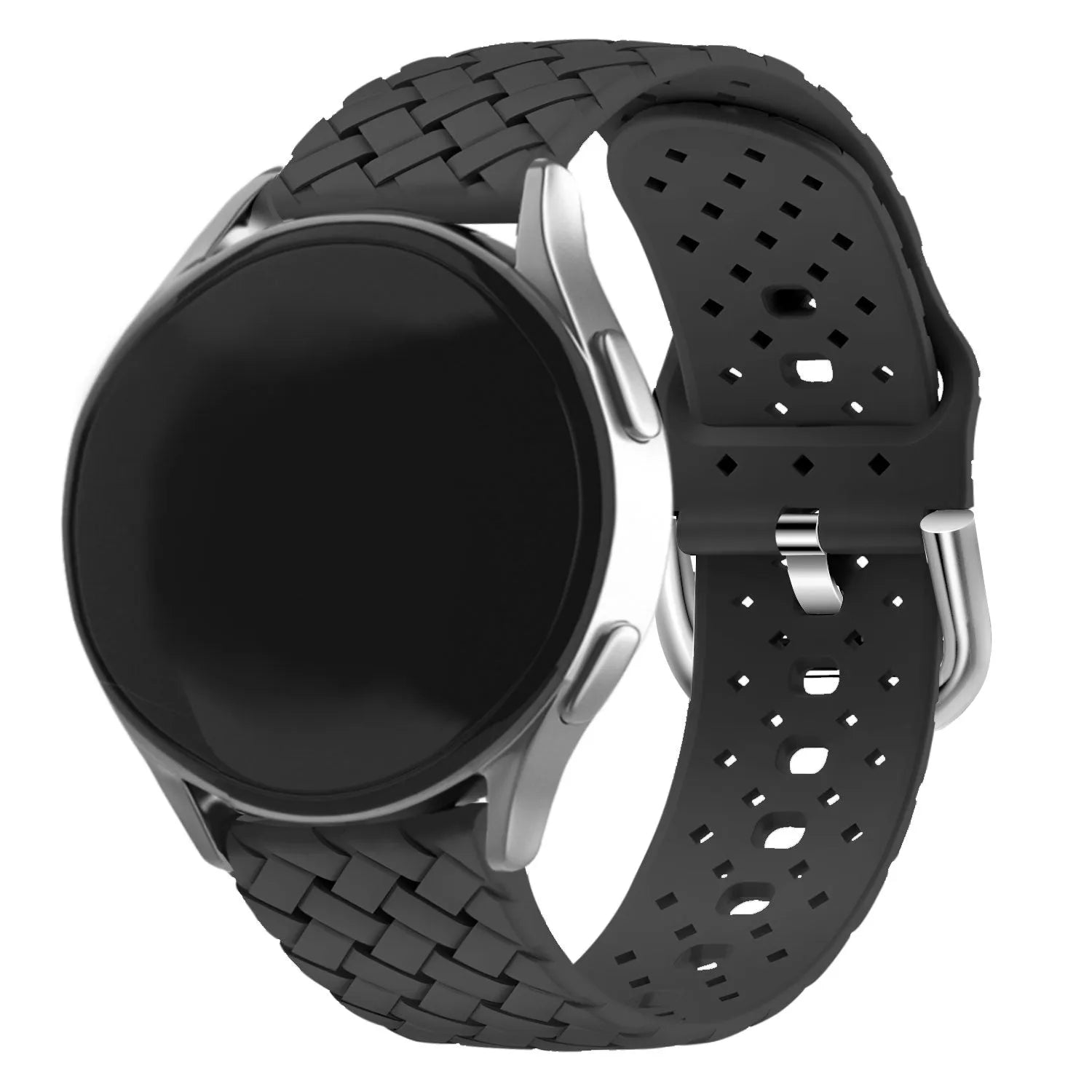 Amazfit GTR Mini gevlochten siliconen bandje (zwart)