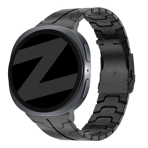 Bandz Samsung Galaxy Watch 8 Classic Steel Strap 'Iron' (Black)