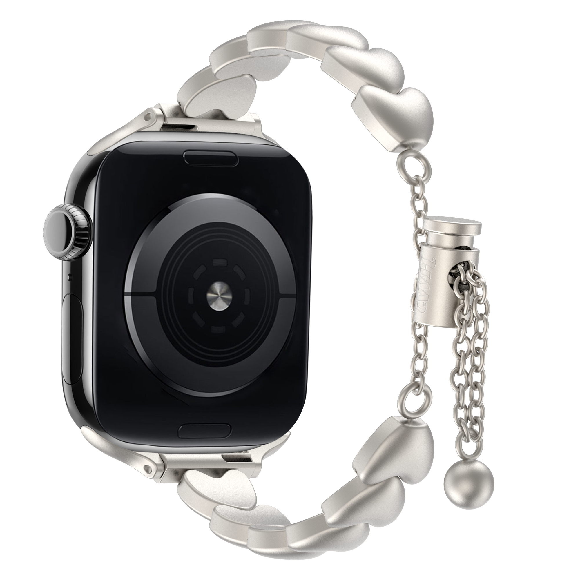 xoxo Wildhearts Apple Watch stalen bandje 'hearts' (sterrenlicht)